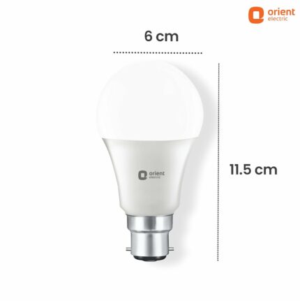 Efinito 9W High Glow LED bulb| 180-degree wide beam angle| Voltage surge protection up to 4 kV| 6500K, Cool White| B22d base| Made in India| Pack of 2