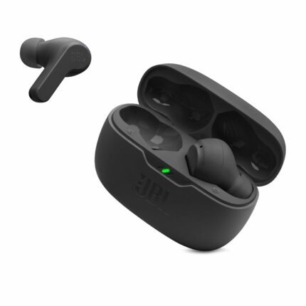 JBL Vibe Beam in-Ear Wireless Earbuds (TWS) with Mic,App for Customized Extra Bass Eq,32 Hours Battery&Quick Charge,Ip54 Water&Dust Resistance,Ambient Aware&Talk-Thru,Google Fastpair (Black) | Bluetooth | Noise Cancelling | Long Battery Life | Fast Charging