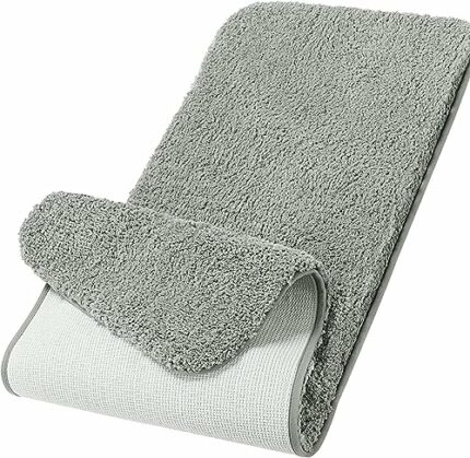 Efinito | Carpet Fluffy Bed Side Runner Shaggy Carpets with 2 Inch Pile Height- 2x4 Feet (Size: 60x122 CMS Grey Color) Pack of 1