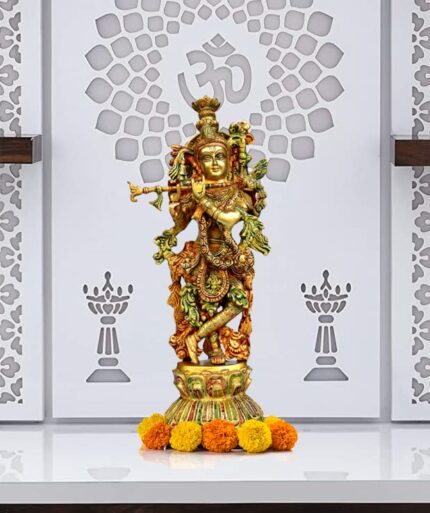 Efinito Brass - 18" - Krishna Kishan Kanhaiya Gopal Idol Murti Statue Sculpture
