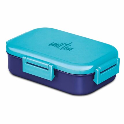 Efinito Senior Flatmate Tiffin Box Steel Kids Lunch Box, Inner Stainless Steel Insulated Containers with Clip Lock Lid, 700ml, Airtight Leakproof Kids Lunch Box, for School, Picnic, Blue