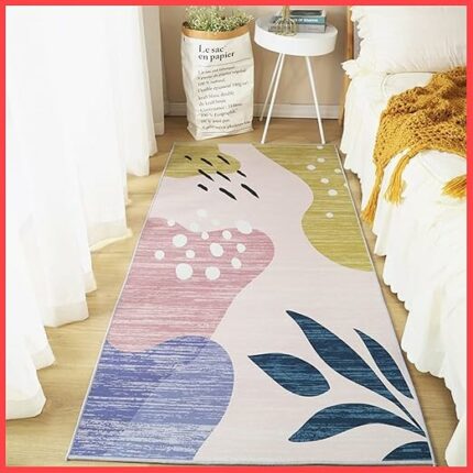 Efinito 3D Printed Bedside Runner for Bedroom Carpet Anti Skid Home/Kitchen/Kitchen/Living Area/Office Entrance Anti-Slip Rug (Nature, 40 x 120 cm)