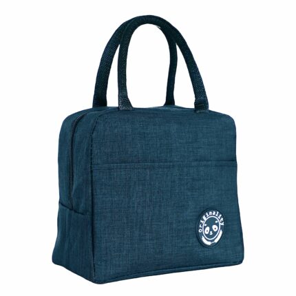 Efinito Thick Thermal Insulated Lunch Tote Bag Lunch Box Container for Office Work Hiking Outdoor Picnic Hot Cold Temperature Durable Sturdy Handle Pocket (Blue, Pack of 1)