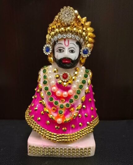Efinito Lord Khatu Shyam Ji Idol | Khatu Baba Idol | Hare ka Shara murti | God Khatu Shyam Murti- Worship Gift Items and Idol for Temple (Khatu Shyam Statue 5inch)