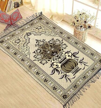 Efinito Prayer Mat/Aasan/Meditation Mat/Multipurpose Velvet Rug Mats [Size: 70cm X 110cm]