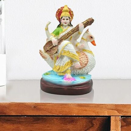 Efinito Goddess Saraswati Idol Murti Devi Showpiece for Pooja
