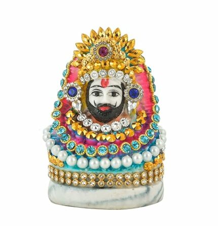 Efinito Polyresin Lord Khatu Shyam Baba Ji Idol Statue Puja Figurine Religious Pooja Gift Home D?cor Showpiece (3.5x2 Inch)
