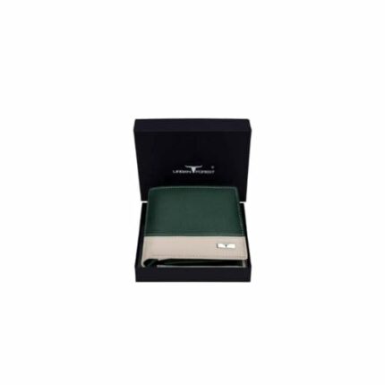 URBAN FOREST Seattle Green/Sand Leather Wallet for Men - Stylish & Durable
