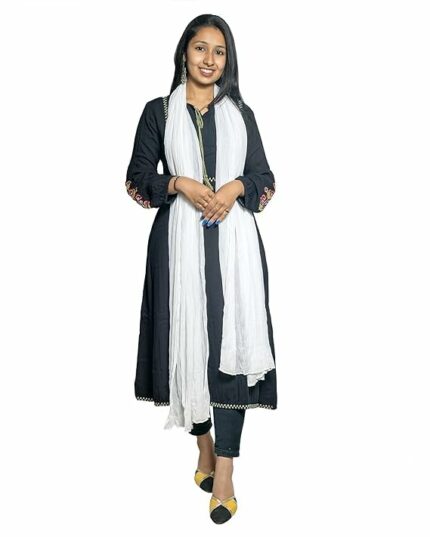 RANGEENODHNI Women's Plain Cotton Dupatta Everyday Elegance Size 2.25 m