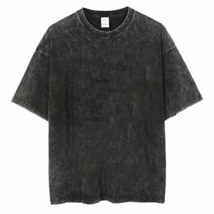 boffi ... 100% Cotton Oversized T-Shirt Unisex Drop Shoulder Dye Washed Street Look Black Pack of 1