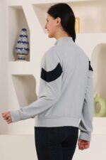 ZICADA? Women's Atheletic Gym Running Sports TrackJacket | Women Striped Sports Jacket | Full Zip Long Sleeve Shirts Hiking Outdoor Pockets | Athletic Jacket Sun Protection - Image 3