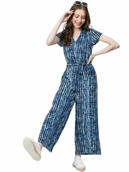 FCV Rayon Printed Jumpsuit for Women