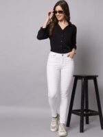 FUNDAY FASHION Women Regular Fit Solid V Collered Casual Shirt (Pack of 2) - Image 4