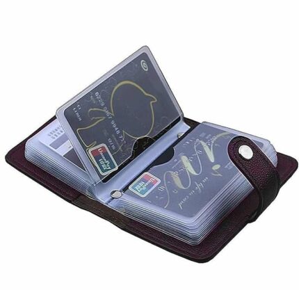 Stealodeal Brown 28 Slots Leather Debit/Credit/ATM Card Holder for Men - Stylish & Durable & Women