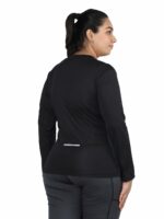 CHKOKKO Women Regular Fit Full Sleeve Round Neck Dry Fit Gym Sports T-Shirt - Image 3