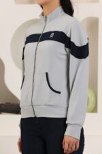 ZICADA? Women's Atheletic Gym Running Sports TrackJacket | Women Striped Sports Jacket | Full Zip Long Sleeve Shirts Hiking Outdoor Pockets | Athletic Jacket Sun Protection - Image 5