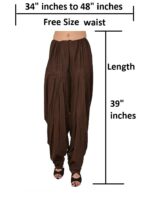 Prabha creations Women's Loose fit Cotton semi Patiyala Salwar White - Image 4