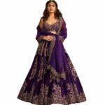 WeaRSquad Women?s Art Silk Lehenga Choli (Purple Kayra)