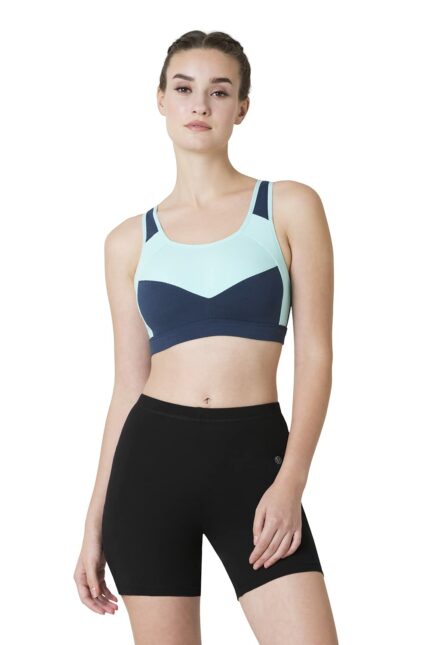 Van Heusen Women Proactive Wireless Padded Racerback Sports Bra - Anti Bacterial, Full Coverage, Medium Impact |Material: Cotton