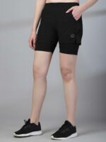 CHKOKKO Double Layered Sports Gym Workout Running Shorts for Women - Image 4