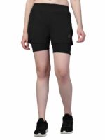 CHKOKKO Double Layered Sports Gym Workout Running Shorts for Women