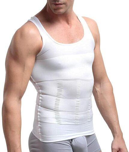 FONICX FIT Men Compression Shirt Slimming Body Shaper Vest Tummy Control Shapewear Abdomen Undershirt Gym Workout Tank Top