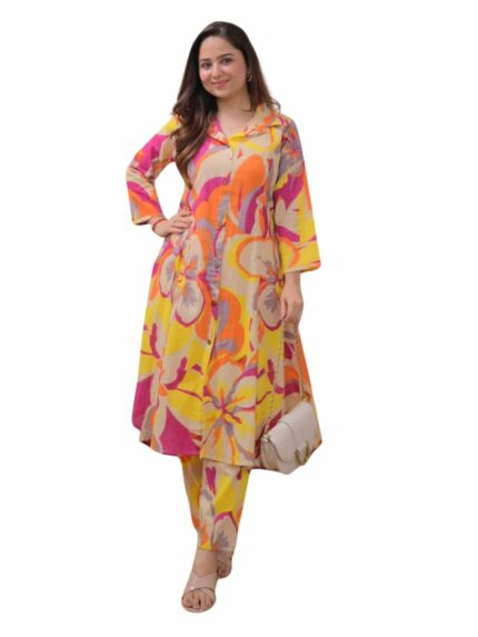 Leriya Fashion Women Co ord Set | Co-ord Set for Women Stylish | Kurta Set for Women | Kurta | Ethnic Set | 3/4 Sleeve