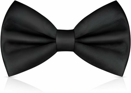 NEUROCLUB Bow Tie for Men - Stylish & Durable Classic Solid Colour Pre-Tied Satin Formal Tuxedo Bowtie Adjustable Length Clip on Design for Adults Elegant Double Fold Ties for Boys and Men?s Party Accessories