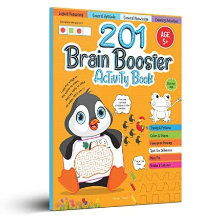 201 Brain Booster Activity Book - Fun Activities and Exercises For Children: Tracing & Pattern, Colors & Shapes, Maze [Paperback] [2022] Wonder House Books
