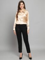 FUNDAY FASHION Women Solid Formal Satin Regular Fit Shirt - Image 5