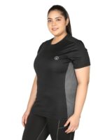 CHKOKKO Women Plus Size Round Neck Dry Fit Gym Sports T-Shirt - Image 5