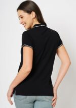 Wear Your Opinion Womens Premium Pique Polo Collar Neck T-Shirt (Design: Tipped Polo) - Image 2