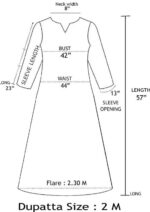 PristiveFashionHub Women's Codding Long Anarkali Dress Material Gown With Duppta(Free Size) - Image 3