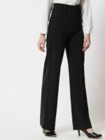 KOTTY Women Straight Fit Polyester Blend Solid Trousers - Image 5