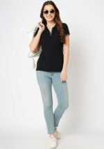 Wear Your Opinion Womens Premium Pique Polo Collar Neck T-Shirt (Design: Tipped Polo) - Image 5