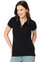 Wear Your Opinion Womens Premium Pique Polo Collar Neck T-Shirt (Design: Tipped Polo)