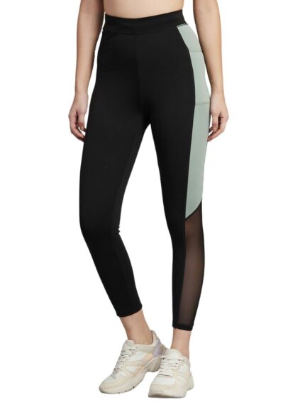 BLINKIN Stretchable Yoga Pants for Women & Gym Pants for Women Workout with Mesh Insert & Side Pockets (1869)