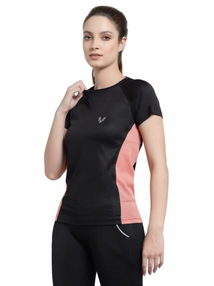 UZARUS Womens Dry Fit Workout Top Sports Gym T-Shirt