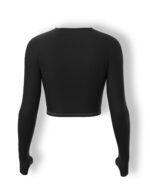 Sfytt Women Workout Crop Top Athletic Yoga Long Sleeve Fitness Tight Tee Gym Cropped Tank Tops - Image 2