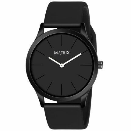 Matrix Minimalist Dial with Softest Silicone Strap Analog Wrist Watch for Men - Stylish & Durable & Boys