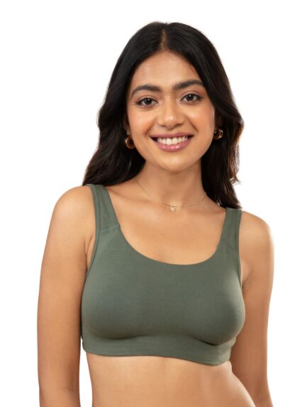 NYKD Everyday Wireless & Non Padded Support Shaper Sports Bra for Women | Soft Cup & Full Coverage Easy Peasy Slip Bra - NYB113