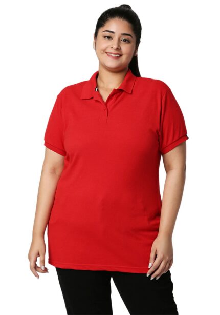 Wear Your Opinion Womens Plus Size Polo Collar Neck T-Shirt Top