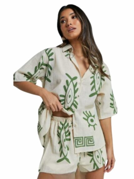 Leriya Fashion Women Rayon Co Ord Set For Women | Co Ord Set For Women Stylish | Pajama Set For Women | Shorts Co Ord Set For Women