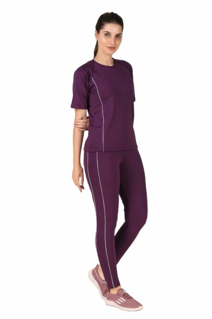 Benzos Women's Body Fitted Gym Running Sports Track Suit | Regular Casual Fit | Track Suit for Girls & Women | Fabric - Polyester Blend | Pattern - Solid