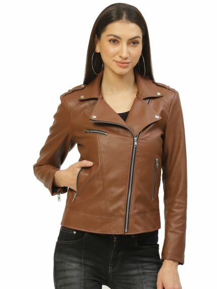 Full Sleeve Leather Jacket for Women