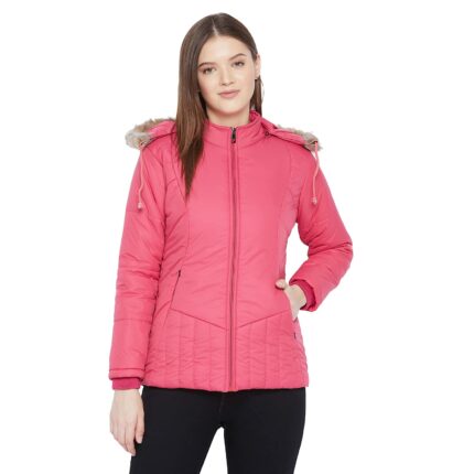 VERO AMORE Women's Black winter wear full sleeve solid parka Jacket-2072A