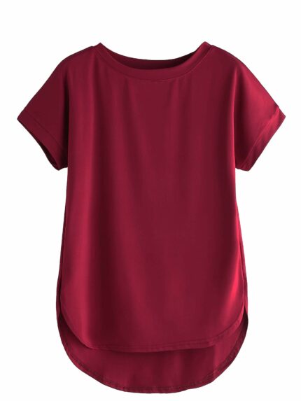 Fabricorn Combo of Plain Color Stylish Up and Down Cotton Tshirt for Women