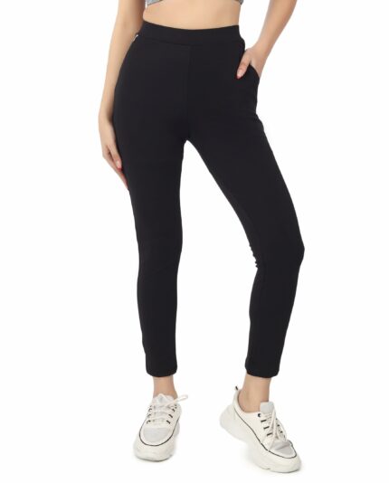 Mehrang Stretchable Yoga Pants for Women & Gym Pants for Women Workout with Mesh Insert & Side Pockets
