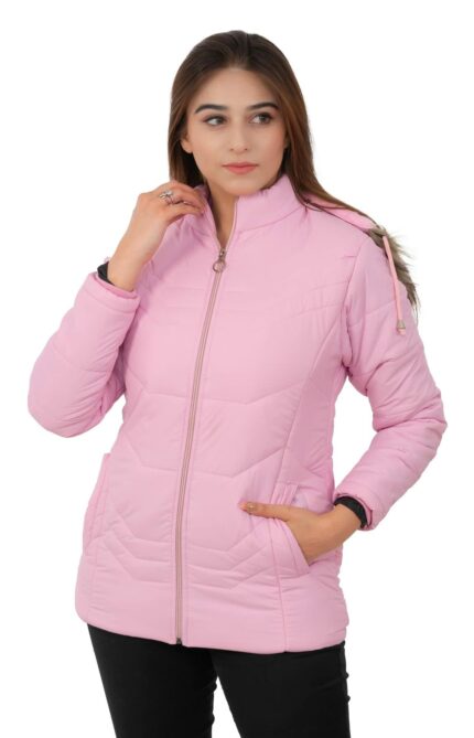 STUFFLIN Women's and Girls' Stylish Long Quilted Jacket - Full Sleeves Winter Wear in Solid Color