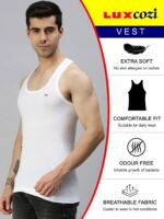 Lux Cozi Men's Solid Regular Fit Vest - Image 3